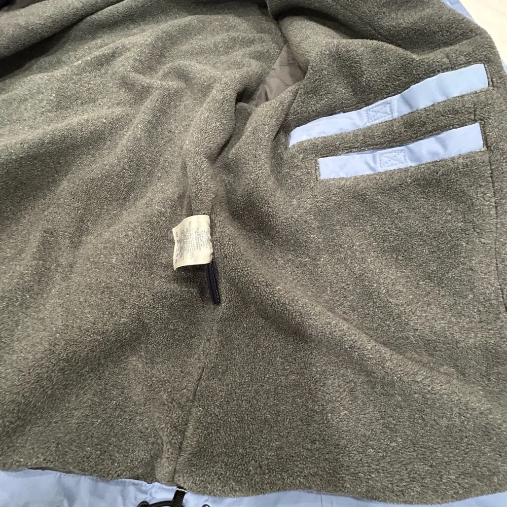 Lands’ End Fleece Lined Jacket Blue Women’s Medium Zip Front Coat - Picture 8 of 10